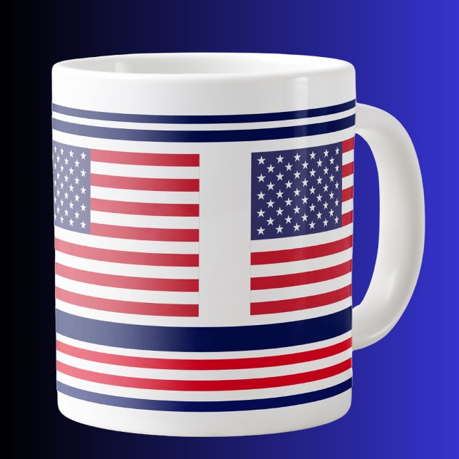 USA Patriotic Flagga, United Stater Flagga Jumbo Mugg (Skapare uppladdad)