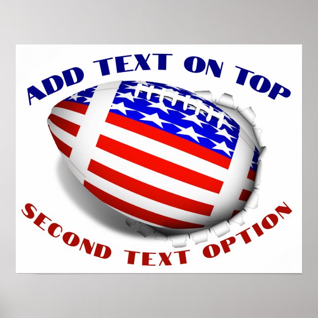 USA Patriotic Football Sports Poster (Framsidan)