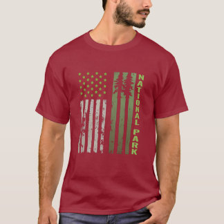 USA Patriotic Gräs Träd som stöder Parker T Shirt
