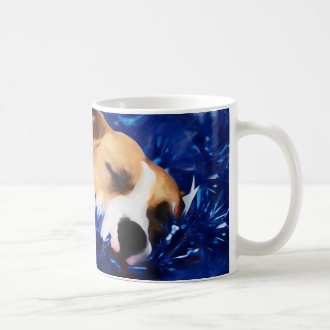 USA Patriotic Hund American Pit Bull Terrier Kaffemugg (Höger)