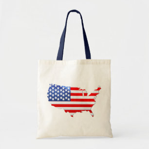 USA Patriotic Karta Flagga Tygkasse