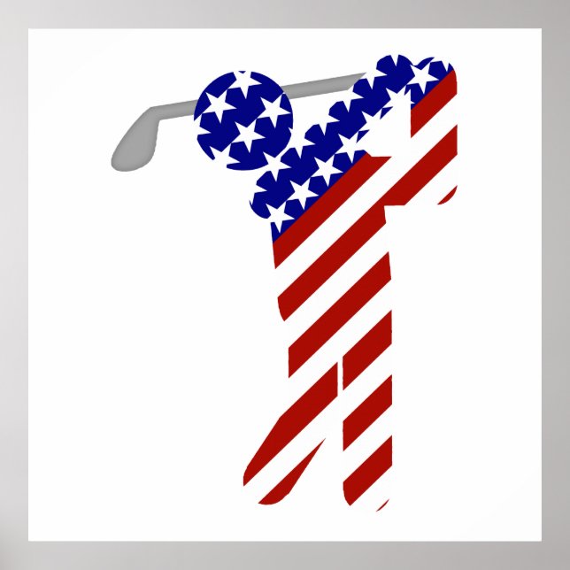 USA Patriotic MANAR GOLF Poster (Framsidan)