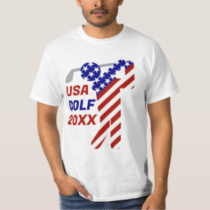 USA Patriotic MANAR GOLF T Shirt