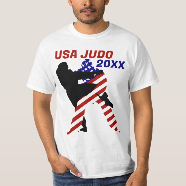 USA Patriotic Martial Arts JUDO T Shirt (Framsida)