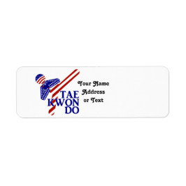 USA Patriotic Martial Arts TAEKWONDO Returadress Etikett