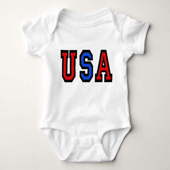 USA Patriotic Onsie T-shirt (Framsida)