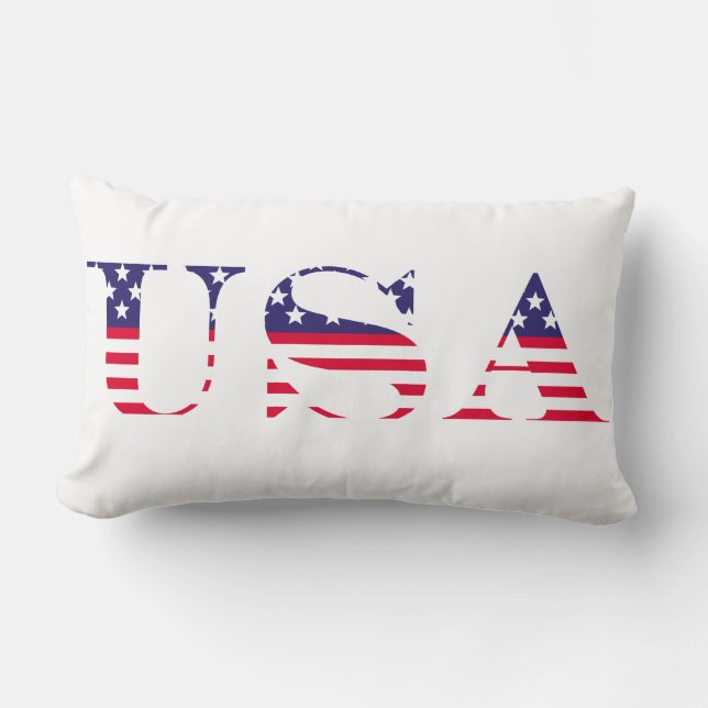USA Patriotic Pillow Lumbarkudde (Framsida)