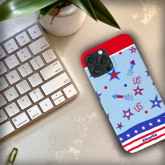 USA Patriotic Red Blue Stars Rockets Inspiritivity (Skapare uppladdad)