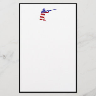 USA Patriotic Rifle Shooting Brevpapper