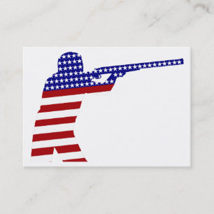 USA Patriotic Rifle Shooting Visitkort