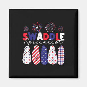 USA Patriotic Swaddle Specialist Nicu Nurse 4:e Magnet