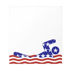 USA Patriotic Swimming Sports Anteckningsblock