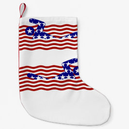 USA Patriotic Swimming Sports Liten Julstrumpa