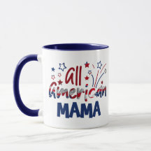 USA Patriotic, USA flagga All American Mamma Gift 