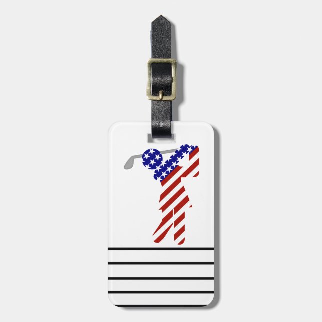 USA Patriotic WOMEN S GOLF Bagagebricka (Vertikal Framsida)