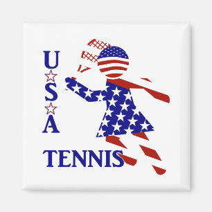 USA Patriotic WOMEN S TENNIS Magnet