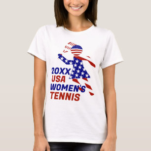 USA Patriotic WOMEN S TENNIS T Shirt