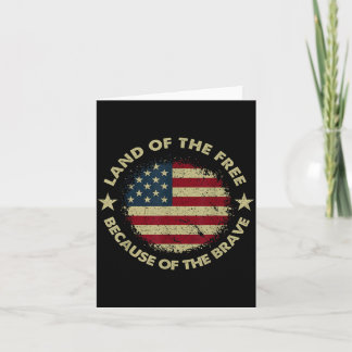 USA Patriotisk Amerikansk Flagga 4:e Juli Kort