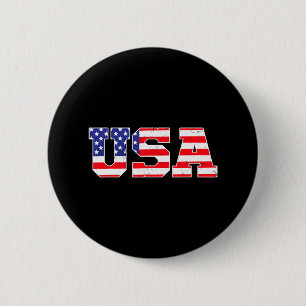 USA - Patriotisk amerikansk Flagga 4 juli Knapp