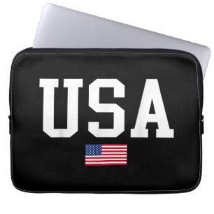 USA Patriotisk Amerikansk Flagga För Män Kvinnor B Laptop Fodral