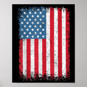 USA Patriotisk Amerikansk Flagga För Män Kvinnor B Poster