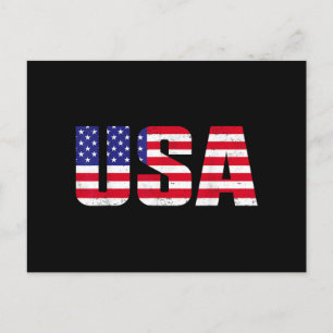 USA Patriotisk Amerikansk Flagga För Män Kvinnor B Vykort