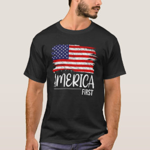 USA Patriotisk - Amerikansk Flagga Frihet - Stolth T Shirt