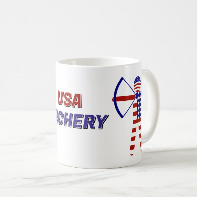 USA Patriotisk Bågskytte Kaffemugg (Framsida höger)