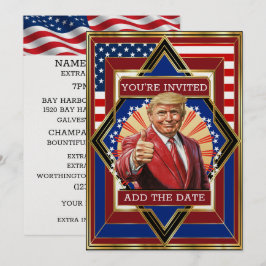 USA Patriotisk Deco Inbjudningar
