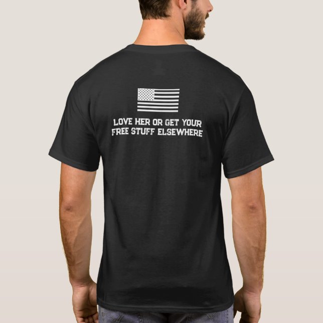 USA PATRIOTISK DESIGN T SHIRT (Baksida)
