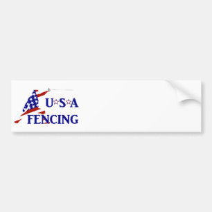 USA Patriotisk Fäktning En Garde Sporter Bildekal