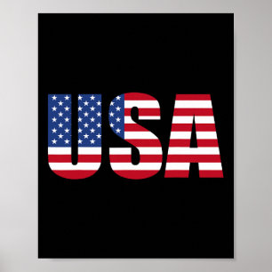 USA Patriotisk För Kvinnor Flickor Barn Män Poster