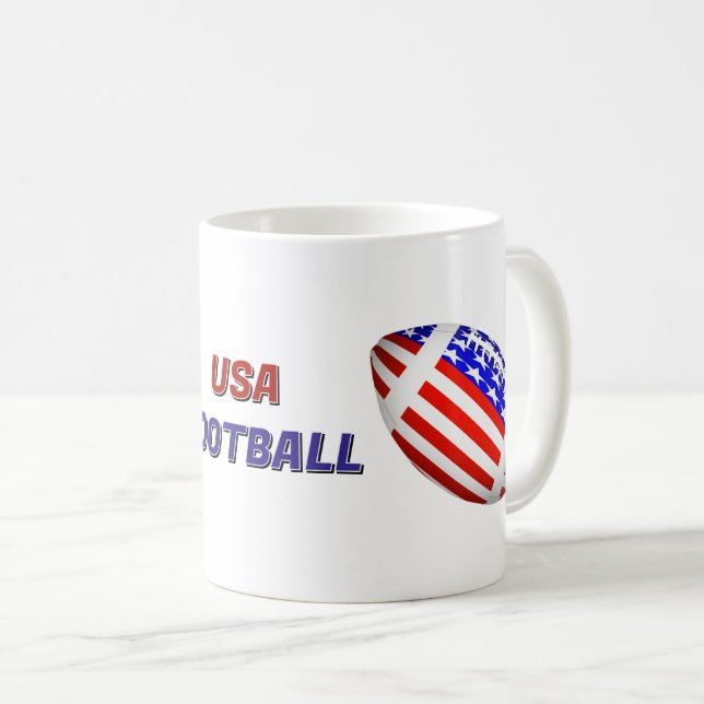 USA Patriotisk Fotboll Kaffemugg (Framsida höger)