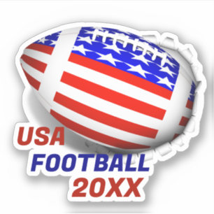 USA Patriotisk Fotboll Sport Klistermärken