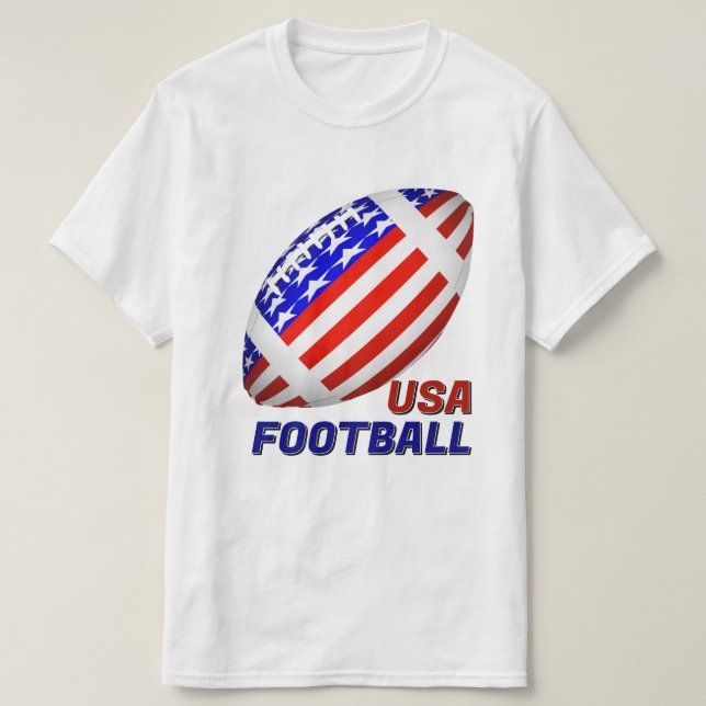 USA Patriotisk Fotboll T Shirt (Design framsida)