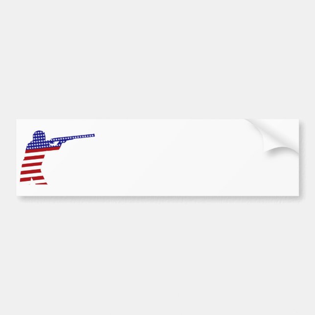 USA Patriotisk Gevärsskytte Bildekal (Framsidan)