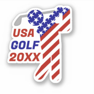 USA Patriotisk HERRGOLF Klistermärken