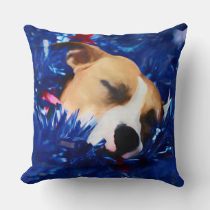 USA Patriotisk Hund Amerikansk Pit Bull Terrier Kudde