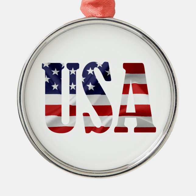 USA Patriotisk Julgransprydnad Metall (Framsidan)