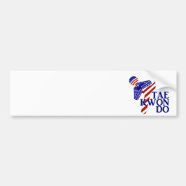 USA Patriotisk kampsport TAEKWONDO Bildekal