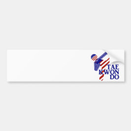 USA Patriotisk kampsport TAEKWONDO Bildekal