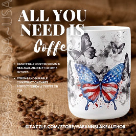 USA Patriotisk Keramisk Mugg