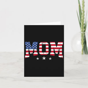 USA Patriotisk Mamma Mors Dag Amerikansk Flagga 4: Kort