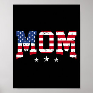 Usa Patriotisk Mamma Mors Dag Amerikansk Flagga 4 Poster