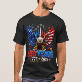 USA Patriotisk Örn 4:e Juli 250-årsjubileum T Shirt