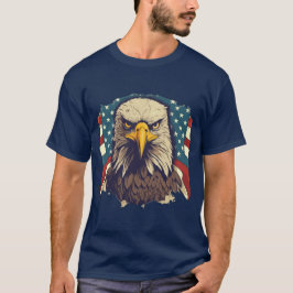 USA Patriotisk Örn Amerikansk Flagga 4:e Juli T-sh T Shirt