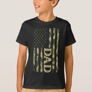 Usa Patriotisk Pappa Fars Dag Amerikansk Flagga 4 T Shirt