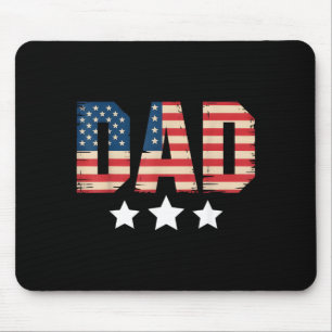 USA Patriotisk Pappa Fars Dag Amerikansk Flagga 4e Musmatta