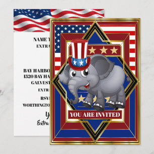 USA Patriotisk Republikansk Inbjudan