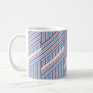 USA Patriotisk Röd Vit & Blå Stjärnor Klassisk Mug Kaffemugg